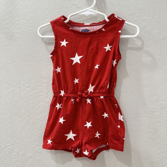 Old Navy Red Stars Tank Romper - Picture 1 of 6